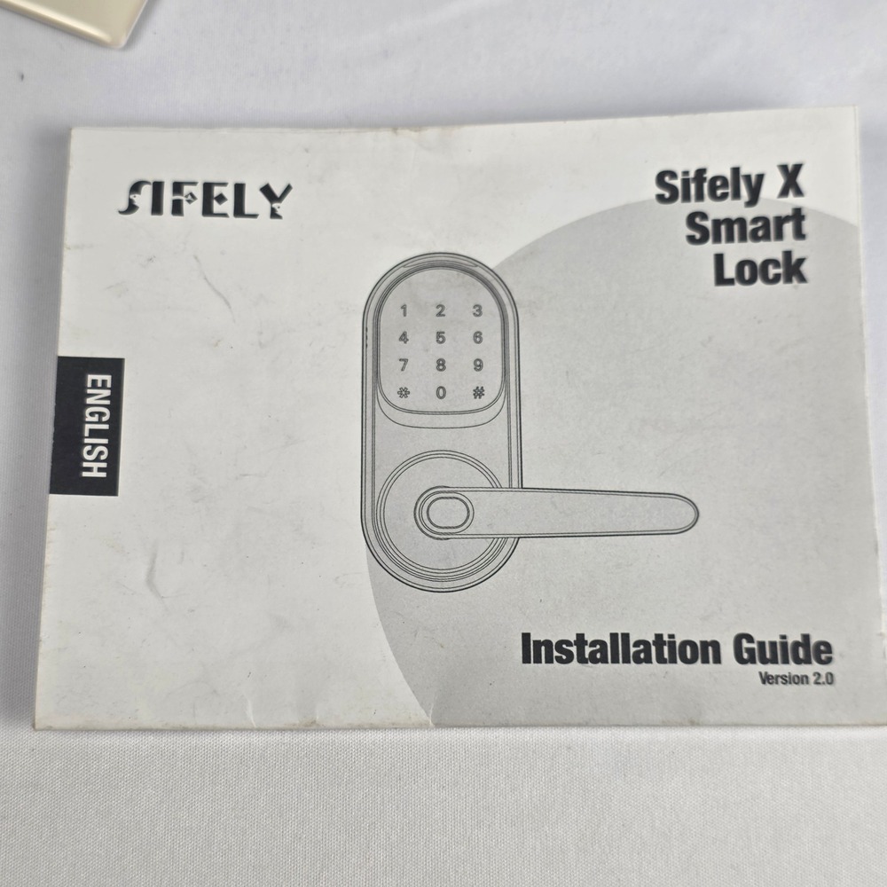 Sifely X Smart Lock Fingerprint Keyless Entry Door Handle Silver USED, WORKS - Picture 4 of 16